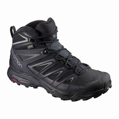 Salomon X ULTRA 3 WIDE MID GORE-TEX - Miesten Vaelluskengät - Mustat